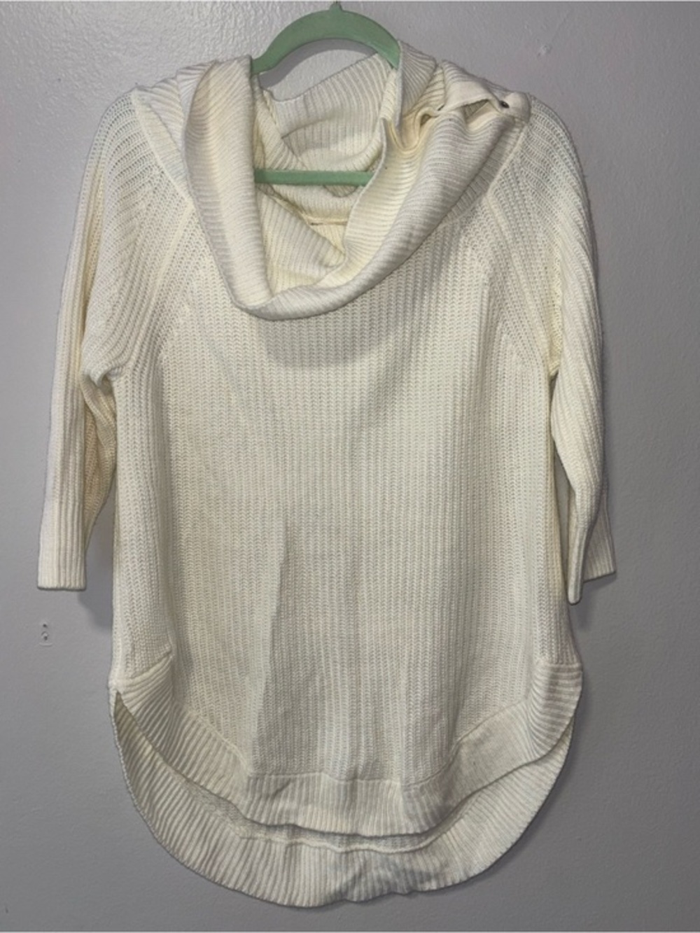 Madison Cream Cowl Neck Tunic Sweater